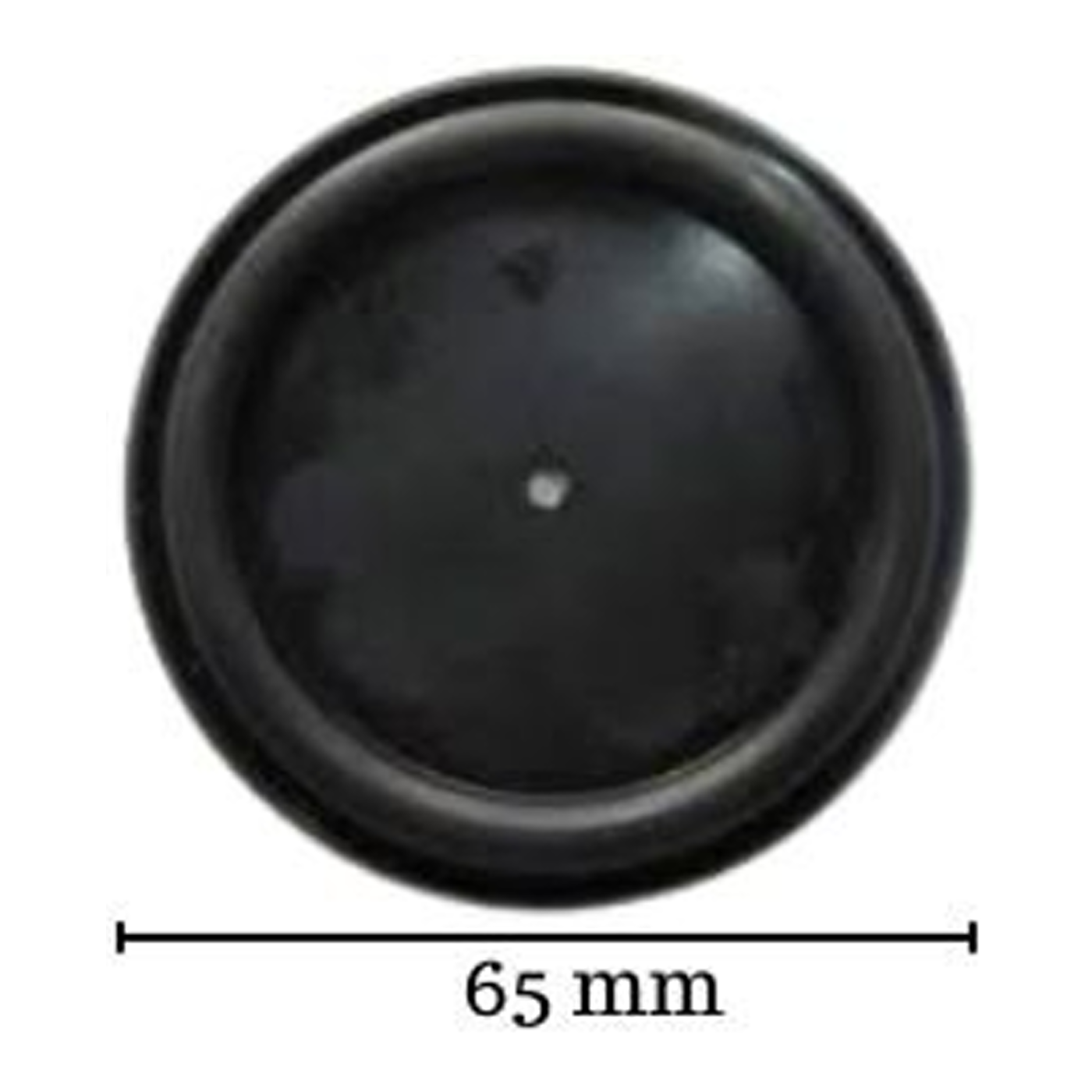 Membrana negra especial sin oreja de 65 mm para calefón eléctrico ionizado, Mademsa