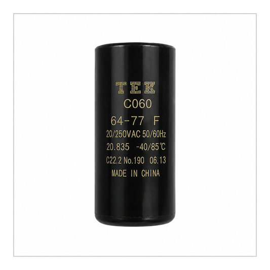 Capacitor de partida para compresor de refrigeración, de 64 a 77 microfaradios, 220 V