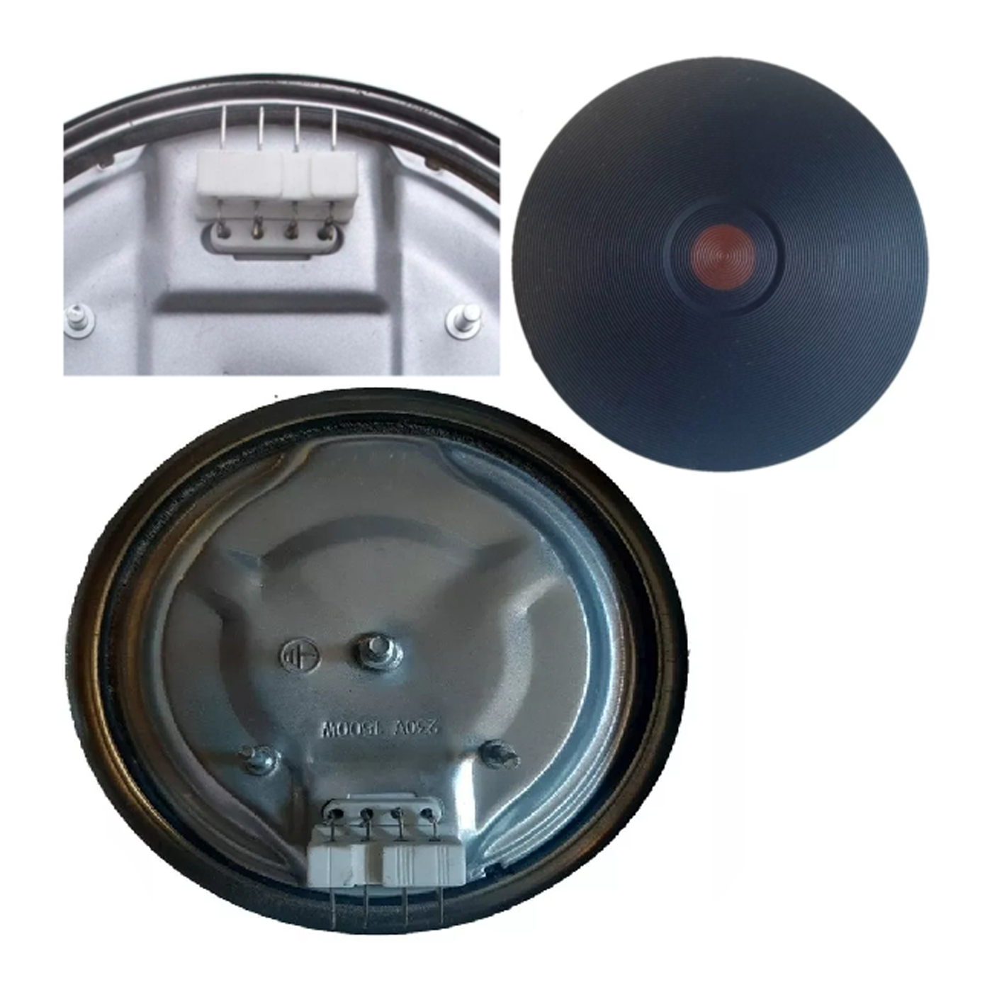 Plato quemador de 1.500 W y 15 cm para encimera