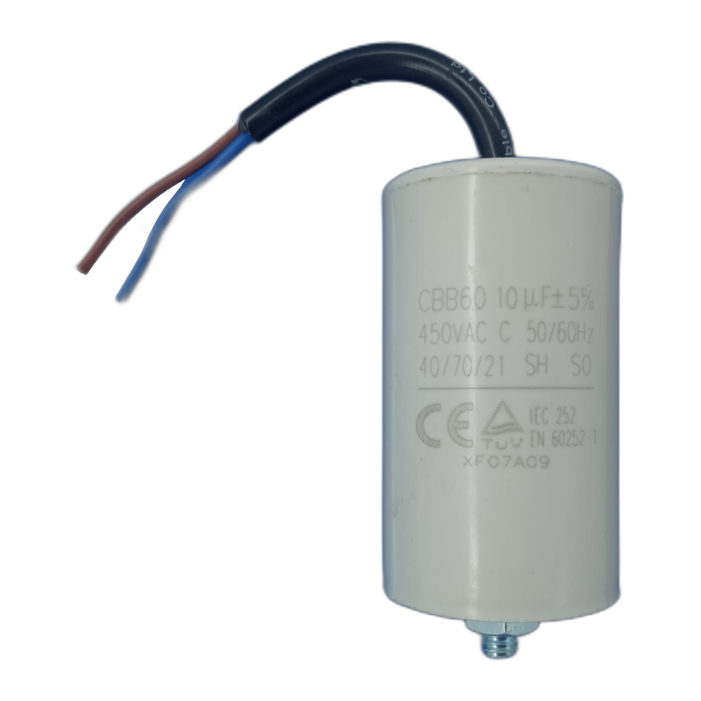 Capacitor de lavadora 10 µF microfaradios sin cable