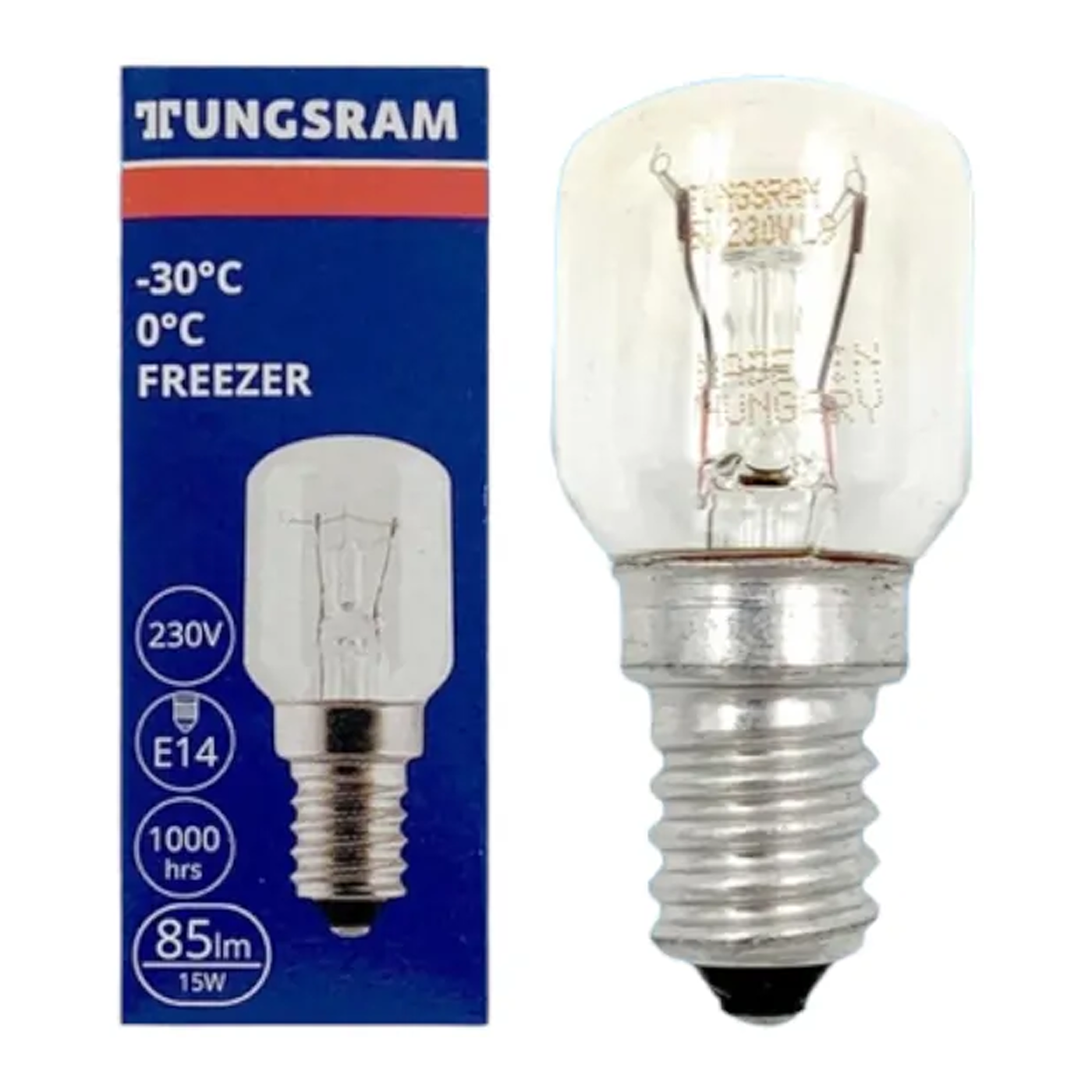 Ampolleta tipo pera E14 para refrigerador, 15 W, luz día, Tungsram