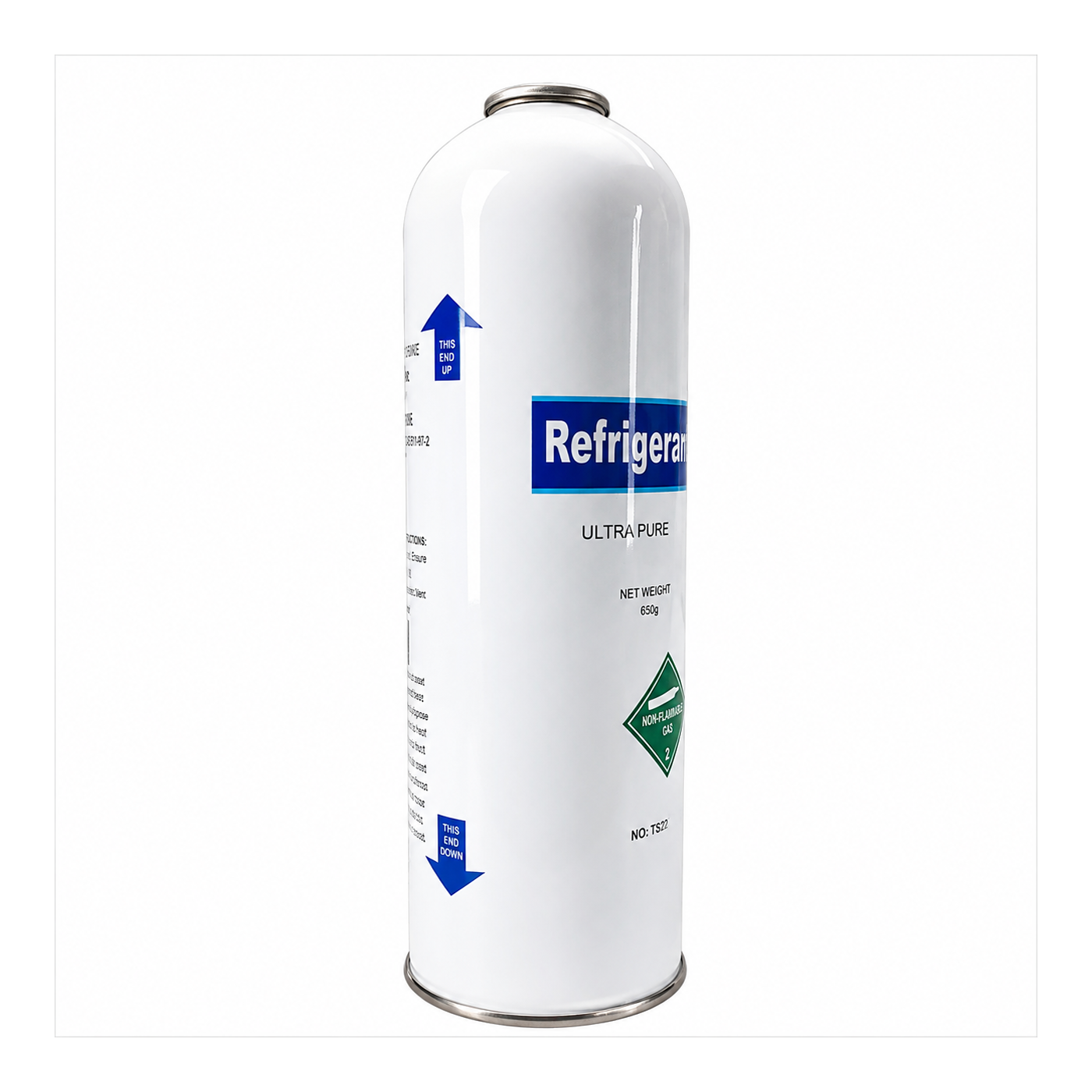 Gas refrigerante R134A en lata de 1 kilo para refrigeración