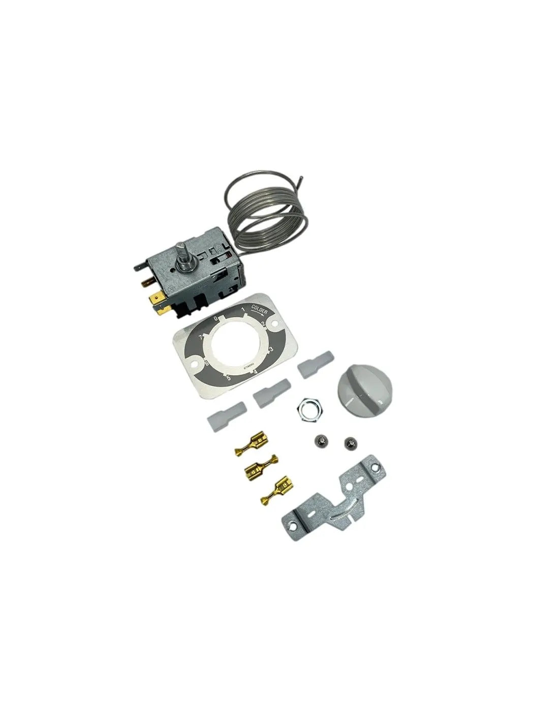 Termostato bimetal número 4 Danfoss KIT 04 Z01-07A5 para refrigerador de dos puertas, Fensa Mademsa Electrolux